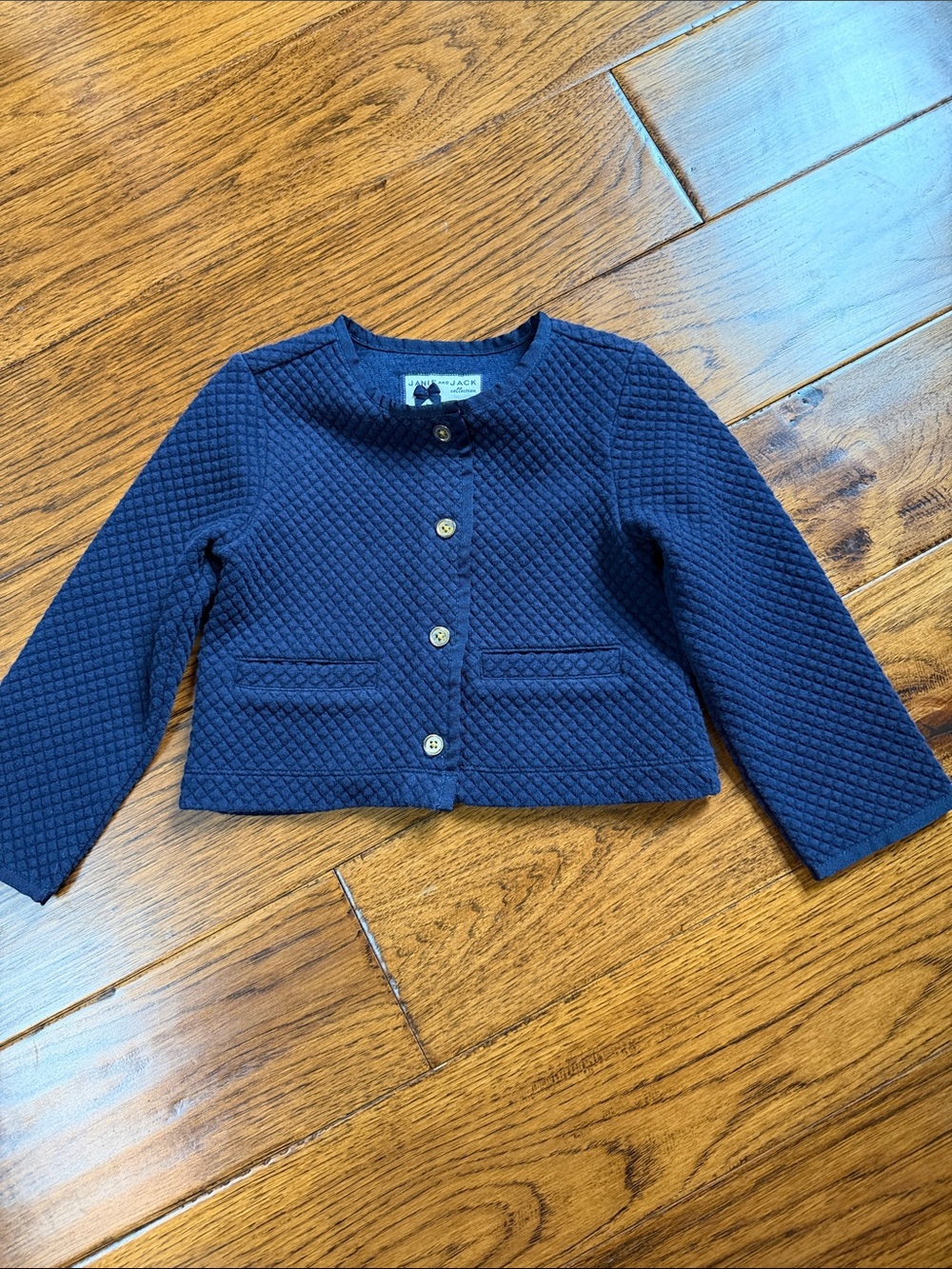 Navy Quilted Jacket, Red Leggings & Equestrain White Top Set - Picture 2 of 5